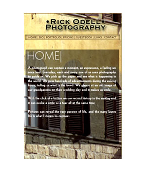 Rick Odell Photography Website 