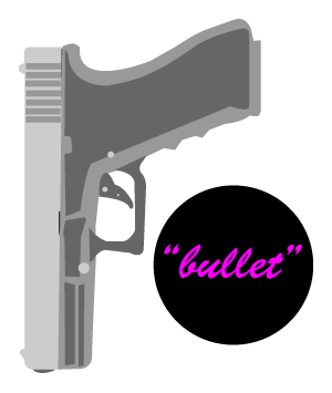 Clothing Line Bullet Concept Screen